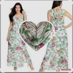 NWOT Kate & Mallory Floral Maxi Dress - Green and Pink